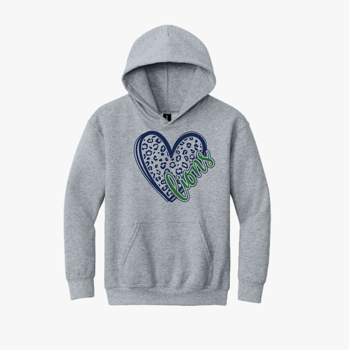 Pattern Heart Hoodie Youth