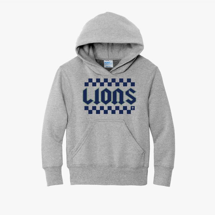 Lions Checkered Hoodie YOUTH